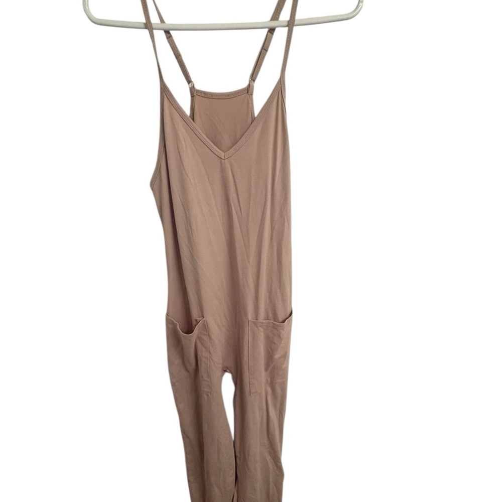 Sleeveless Pocket Jumpsuit in Taupe
